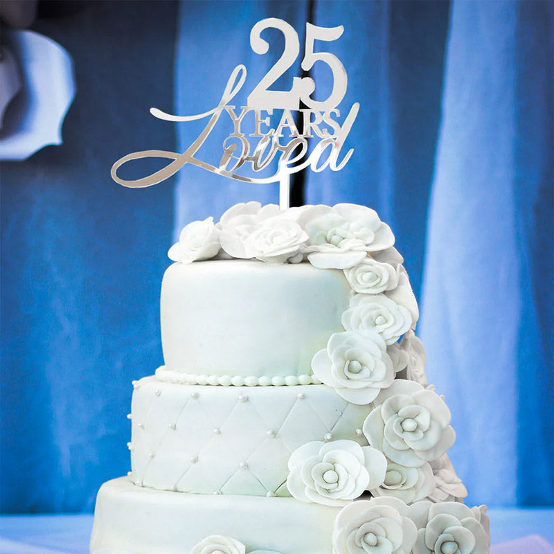 Cake Topper "25 years Loved"