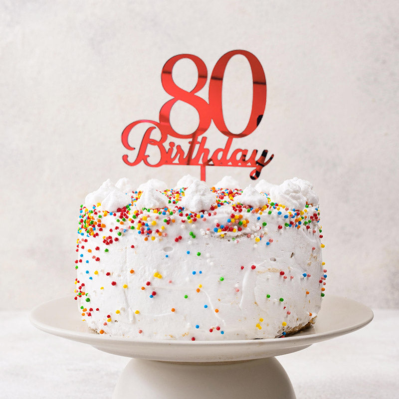 Cake Topper "80 Birthday"